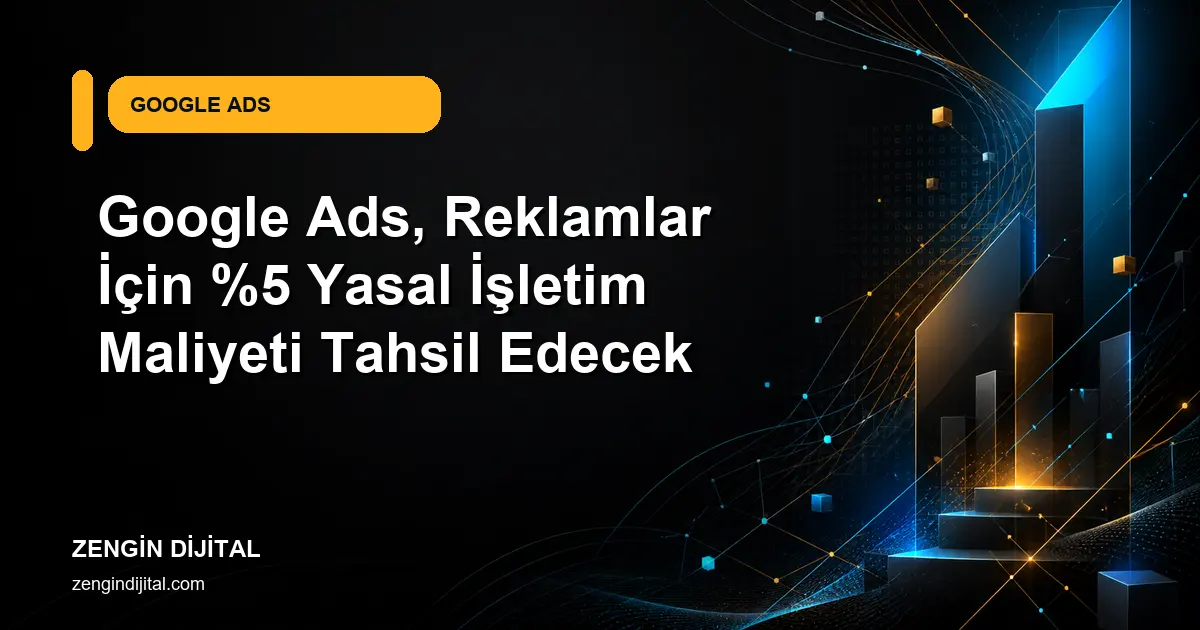 Google Ads, Reklamlar İçin %5 Yasal İşletim Maliyeti Tahsil Edecek kapak görseli