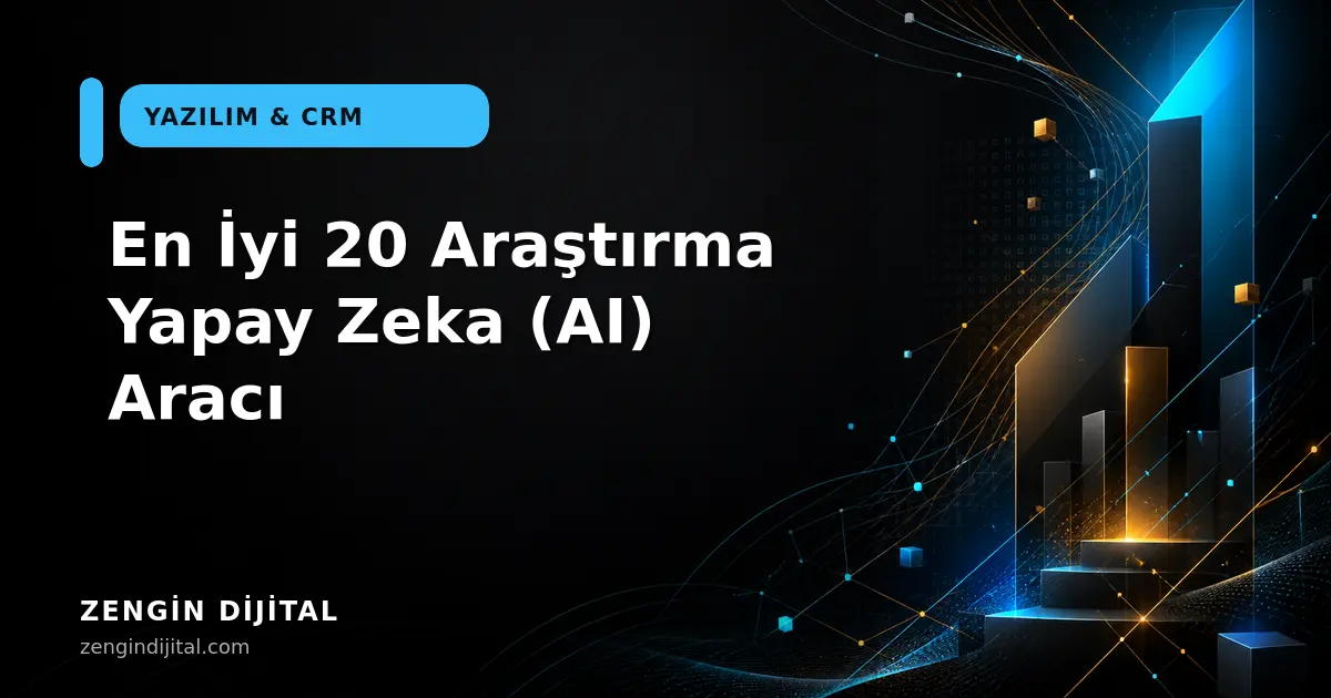 En İyi 20 Araştırma Yapay Zeka (AI) Aracı kapak görseli