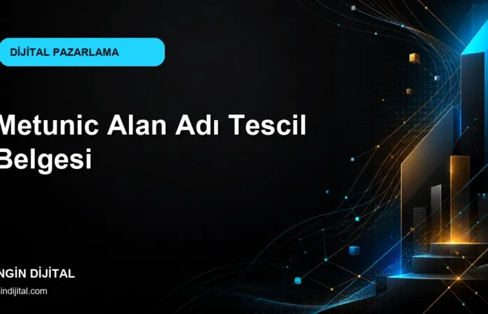 Metunic Alan Adı Tescil Belgesi kapak görseli