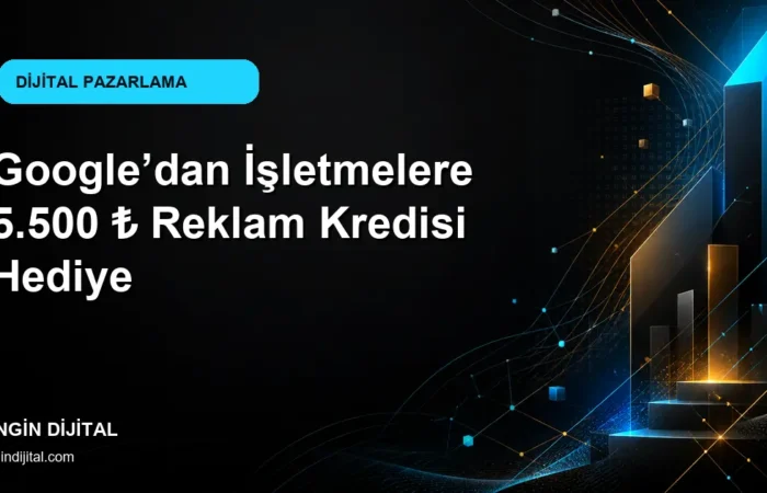 Google’dan İşletmelere 5.500 ₺ Reklam Kredisi Hediye kapak görseli