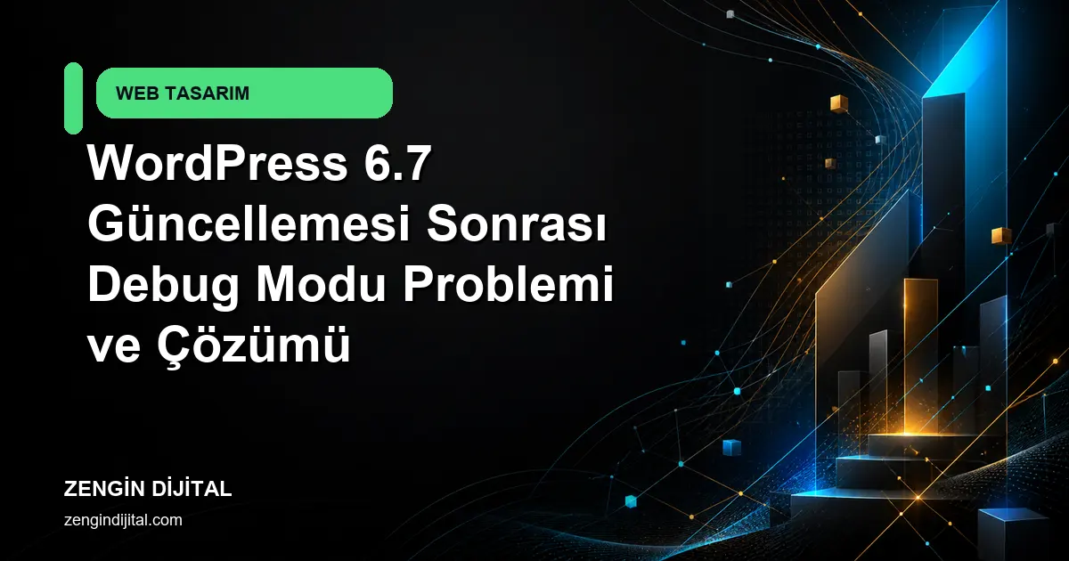 WordPress 6.7 Güncellemesi Sonrası Debug Modu Problemi ve Çözümü kapak görseli
